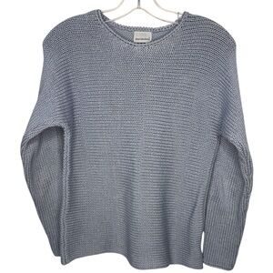 Marimekko 100% Cotton Textured Knit Sweater Light Blue Size Small